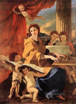 Nicolas Poussin Painting - St Cecilia classical painter Nicolas Poussin